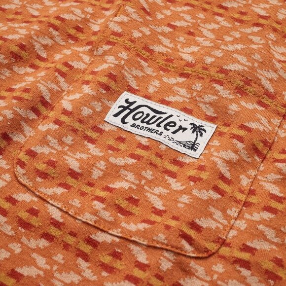 Howler Brothers Orange Patterned Short Sleeve Tee - Picture 2 of 4